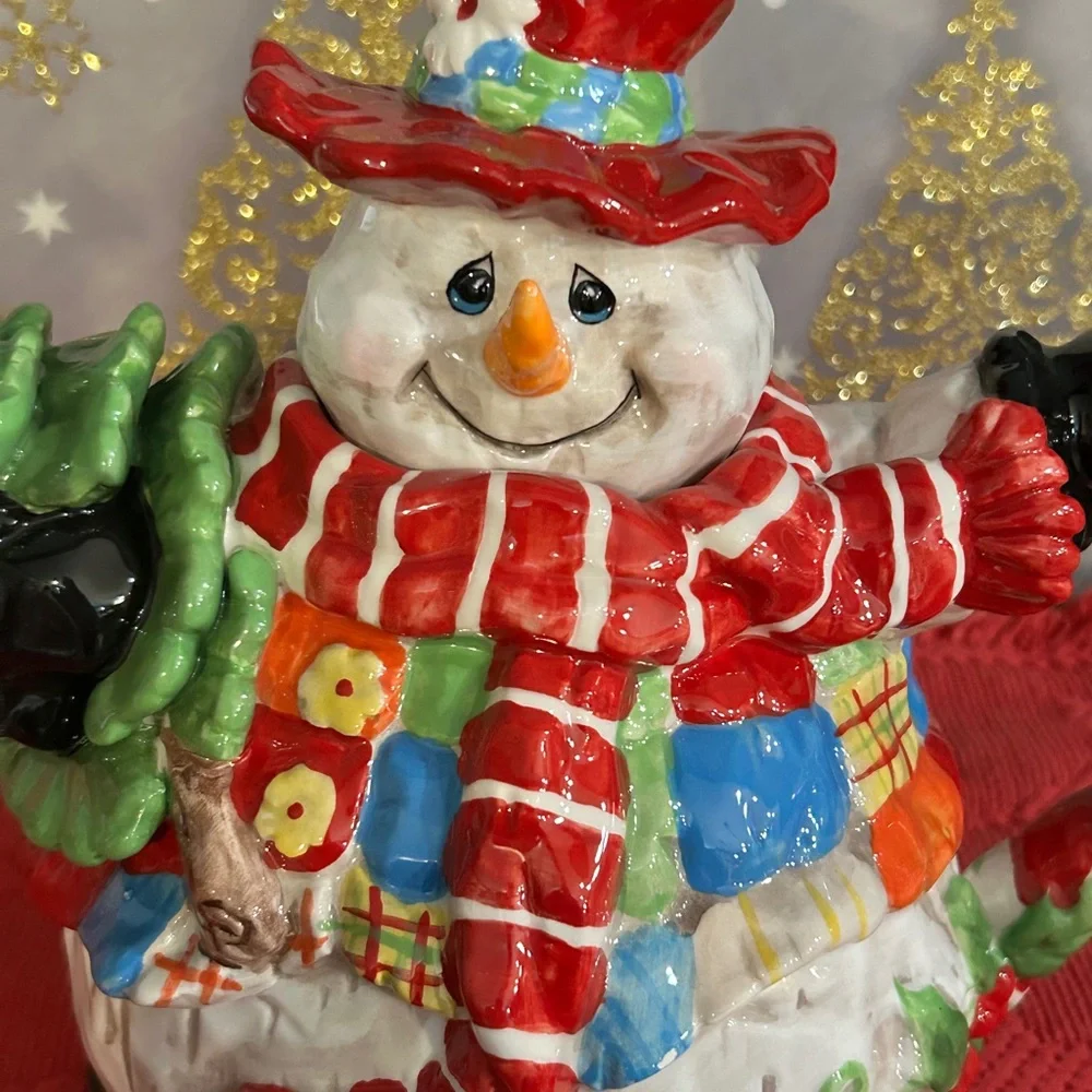 *** PATCHES Snowman Teapot Food safe by Home Interiors (38 oz) - Picture 7 of 8